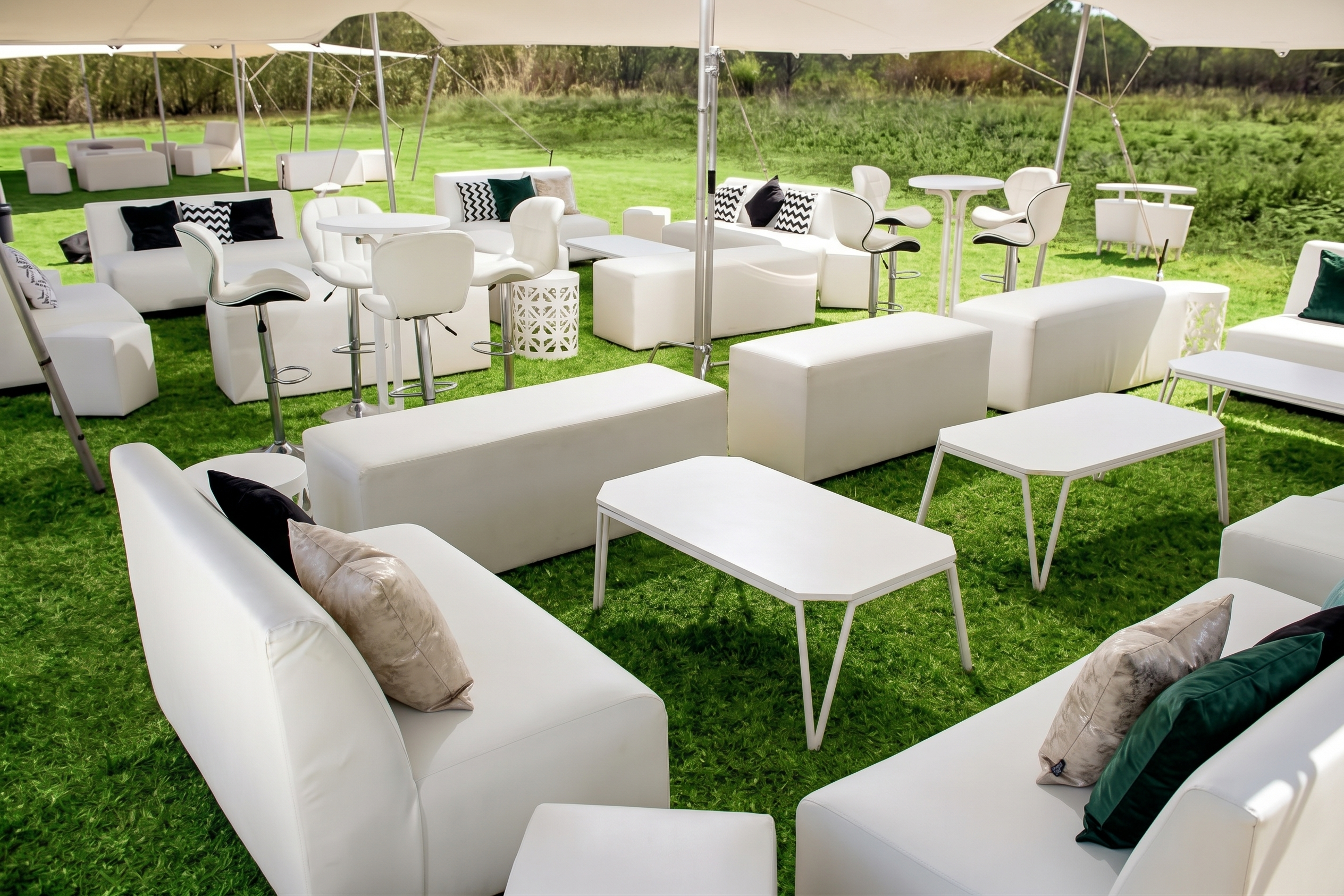 50 seater tent and lounge furniture package for hire